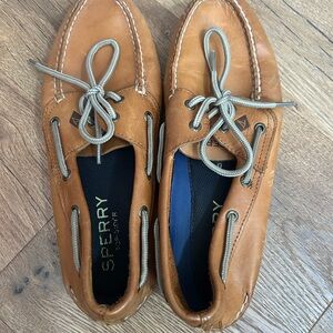 Sperry Tan Leather Boat Shoes for Men